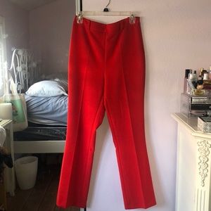 Bright Red Zara Dress Pants